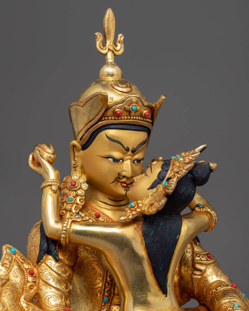 Padmasambhava with Consort Statue | Handmade Buddhist Figurine