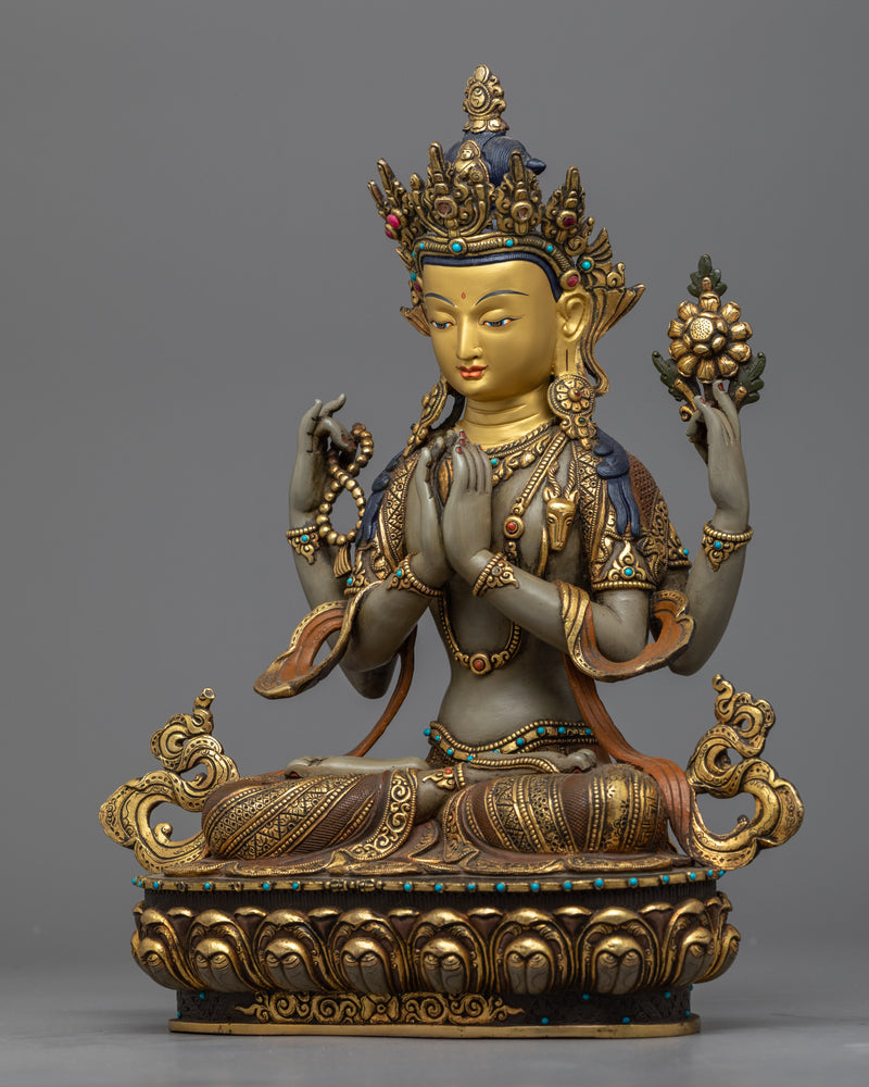 Tibetan Chenrezig Statue | Avalokiteshvara Fine Artwork