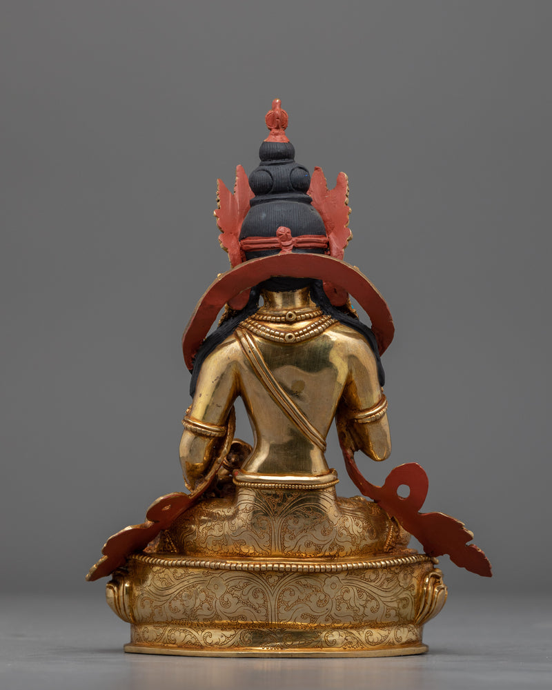 Guru Vajrasattva Statue | Traditional Gold Dorje Sempa Sculpture