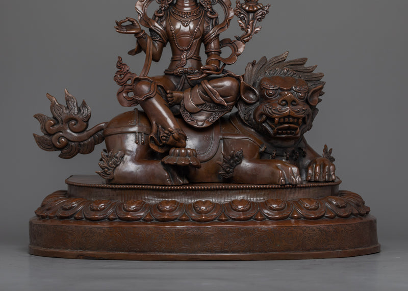 Buddhist line Art Chenrezig Statue | Handmade Fine Artwork of Nepal