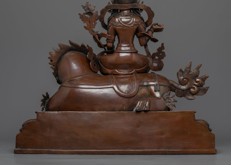 Buddhist line Art Chenrezig Statue | Handmade Fine Artwork of Nepal