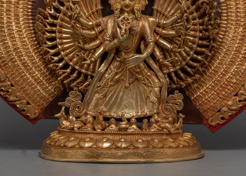 Ushnisha Sitatapatra Statue | 1000 Armed Dukar Handamde Sculpture