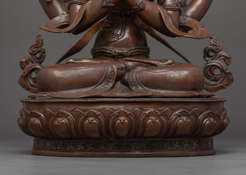 Statue of Chenrezig | Handmade Copper Sculpture of avalokiteshvara