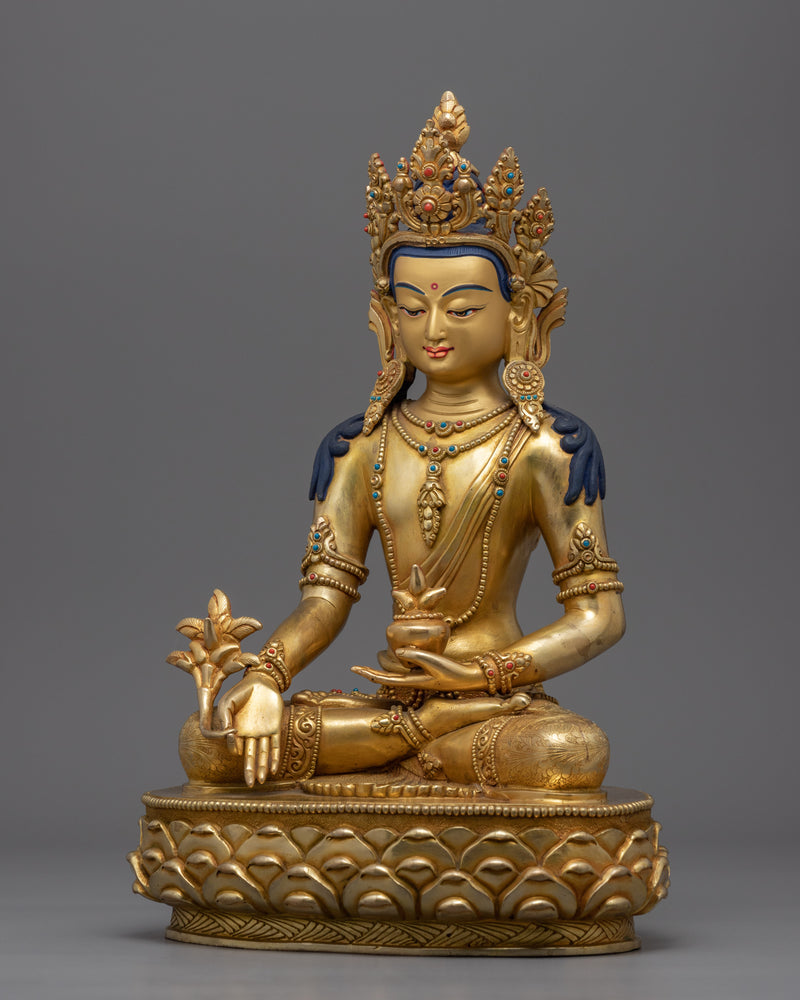 Medicine Buddha, Bhaisajyaguru Buddha Statue | Spiritual Handcrafted Statue for Healing