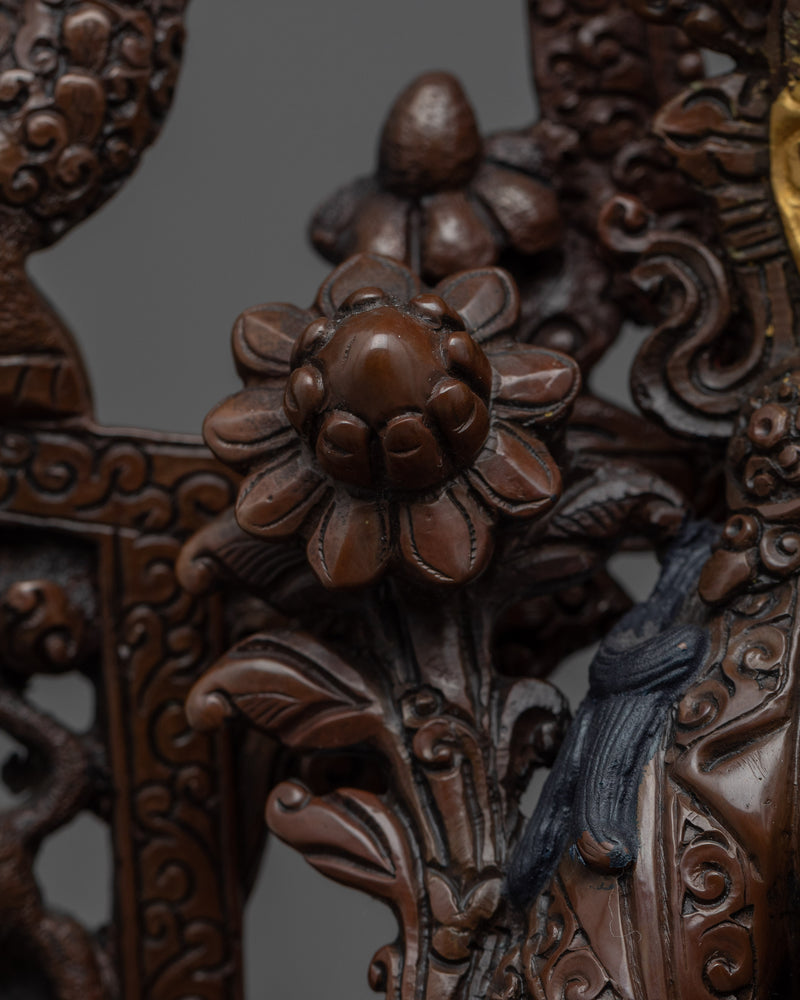 Green Tara, Bodhisattva of Compassion Statue | Oxidized Copper Buddhist Statue