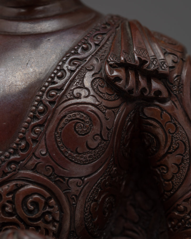 Oxidized Copper Buddha Statue of Shakyamuni Buddha | Sage of the Shakyas, Gautama Buddha Statue