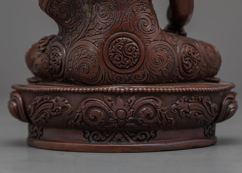 Oxidized Copper Buddha Statue of Shakyamuni Buddha | Sage of the Shakyas, Gautama Buddha Statue