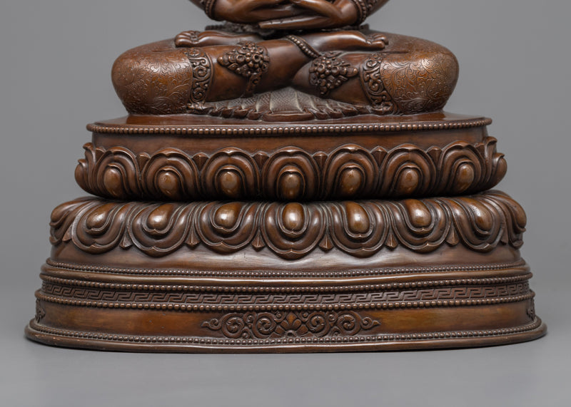 Seated Amitayus Buddha Statuette |  Traditional Buddhist Arta