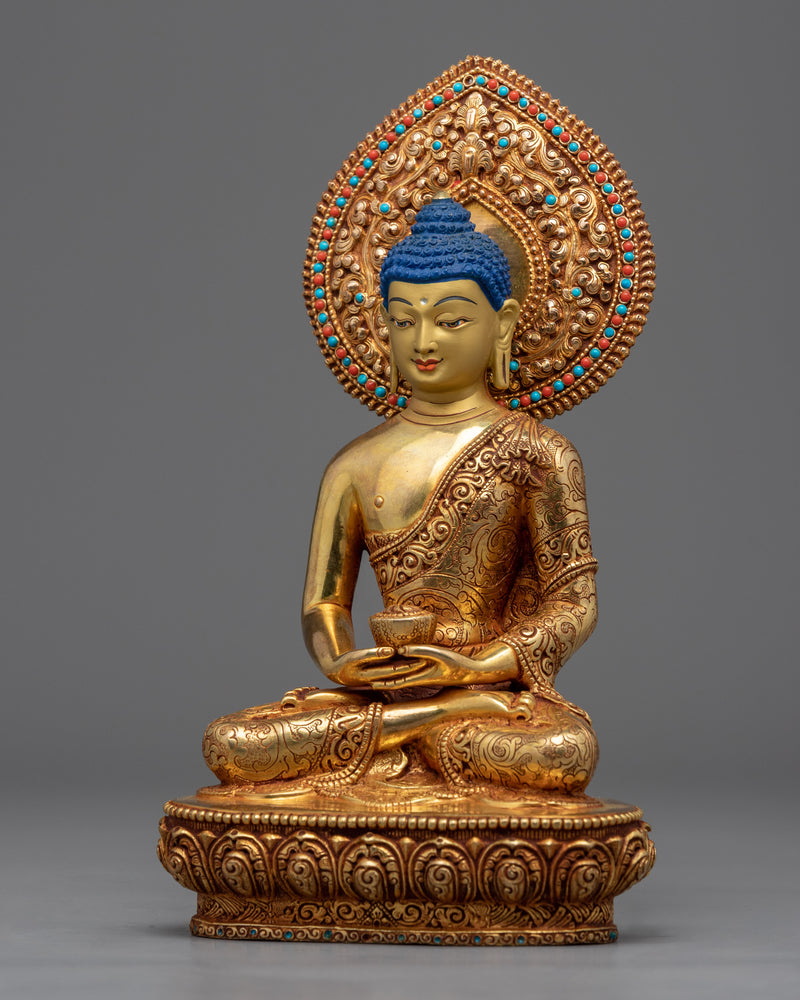 Namo Amitabha Buddha Mantra Practice Sculpture | Traditional Himalayan Buddhist Art