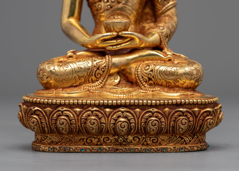 Namo Amitabha Buddha Mantra Practice Sculpture | Traditional Himalayan Buddhist Art