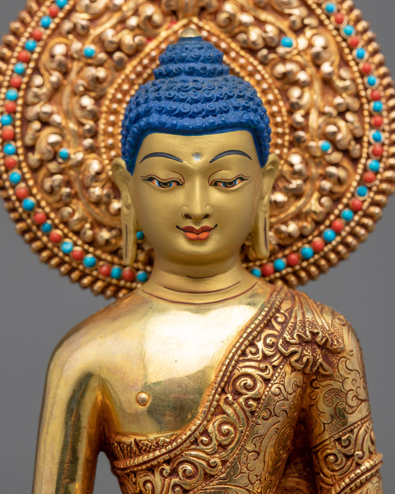 Namo Amitabha Buddha Mantra Practice Sculpture | Traditional Himalayan Buddhist Art