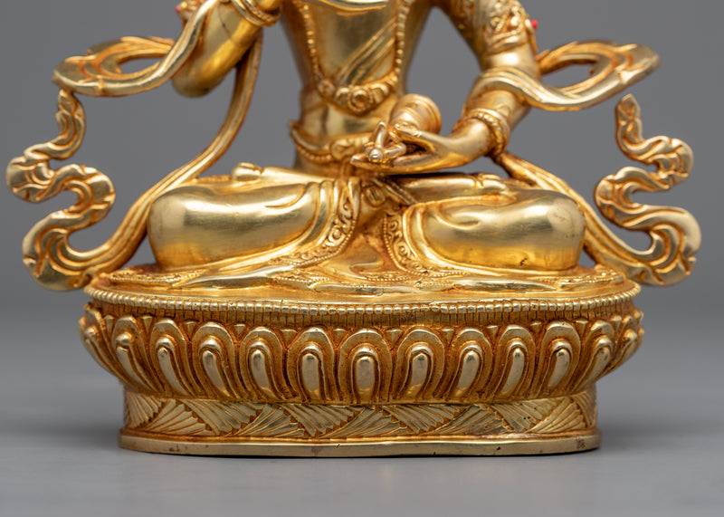 Vajrasattva, Dorje Sempa Mantra Practice Statue | Gold-Plated Himalayan Buddhist Art