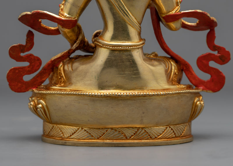 Vajrasattva, Dorje Sempa Mantra Practice Statue | Gold-Plated Himalayan Buddhist Art