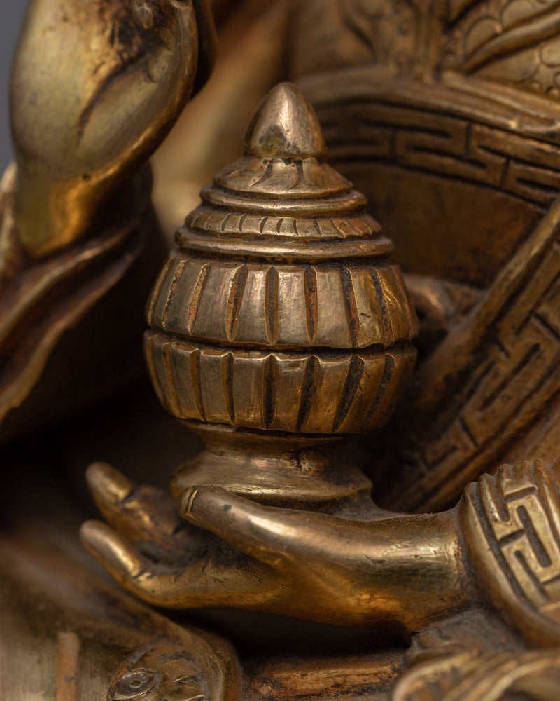 9th Karmapa Wangchug Dorje Statue | A Gleaming Symbol of Wisdom and Leadership