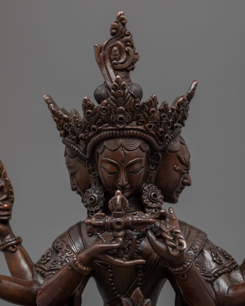 Hand Carved Namgyalma Statue | Ushnishavijaya Statue for Meditation and Ritual