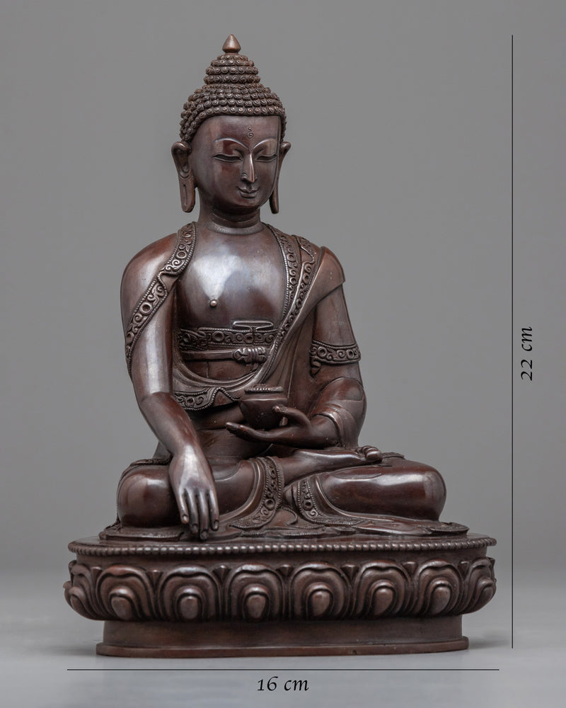 Historical Buddha Shakyamuni Statuette for Meditation | Himalayan Spiritual Buddhist Artwork