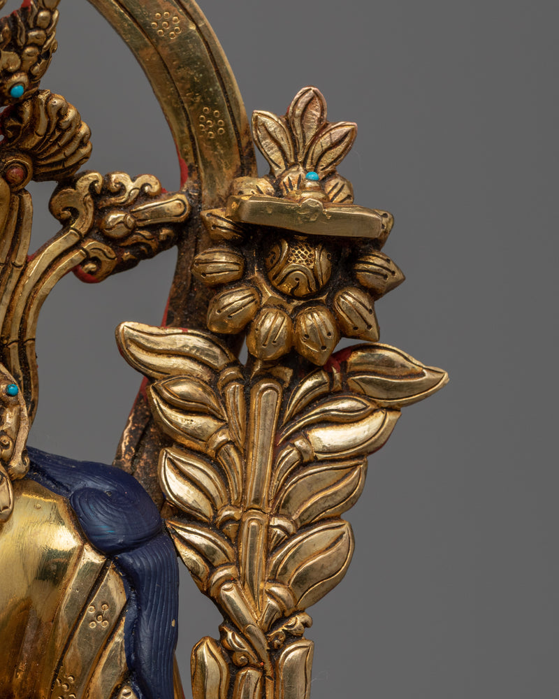 Sword Wielding Manjushri Bodhisattva Statue | Himalayan Style Buddhist Artistry