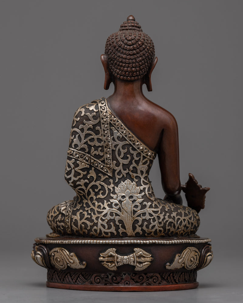 Healing Medicine Buddha Sculpture | Traditional Hand Carved Buddhist Art