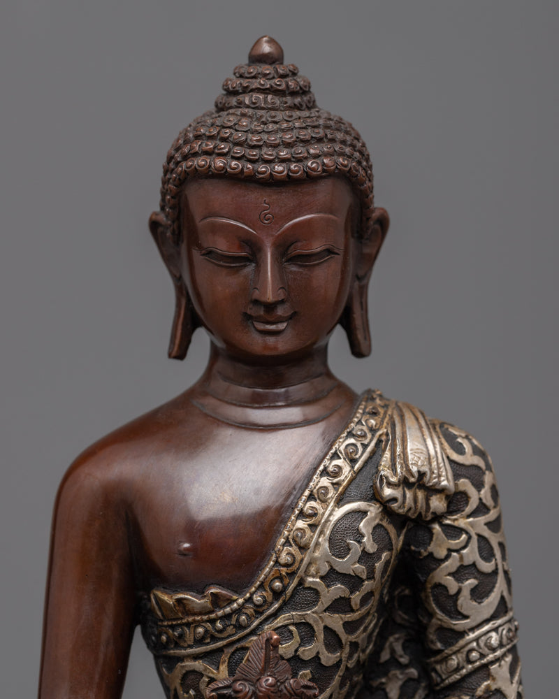 Healing Medicine Buddha Sculpture | Traditional Hand Carved Buddhist Art