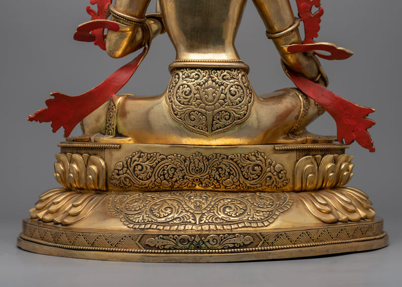 Green Tara Female Bodhisattva Statue | Himalayan Traditional Buddhist Statue