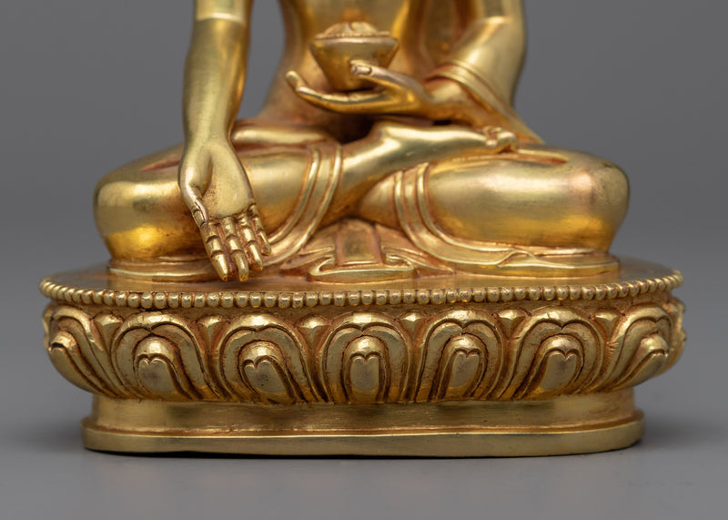 Five Dhyani Buddhas Statues Set | Gold Gilded Buddha Statue Set