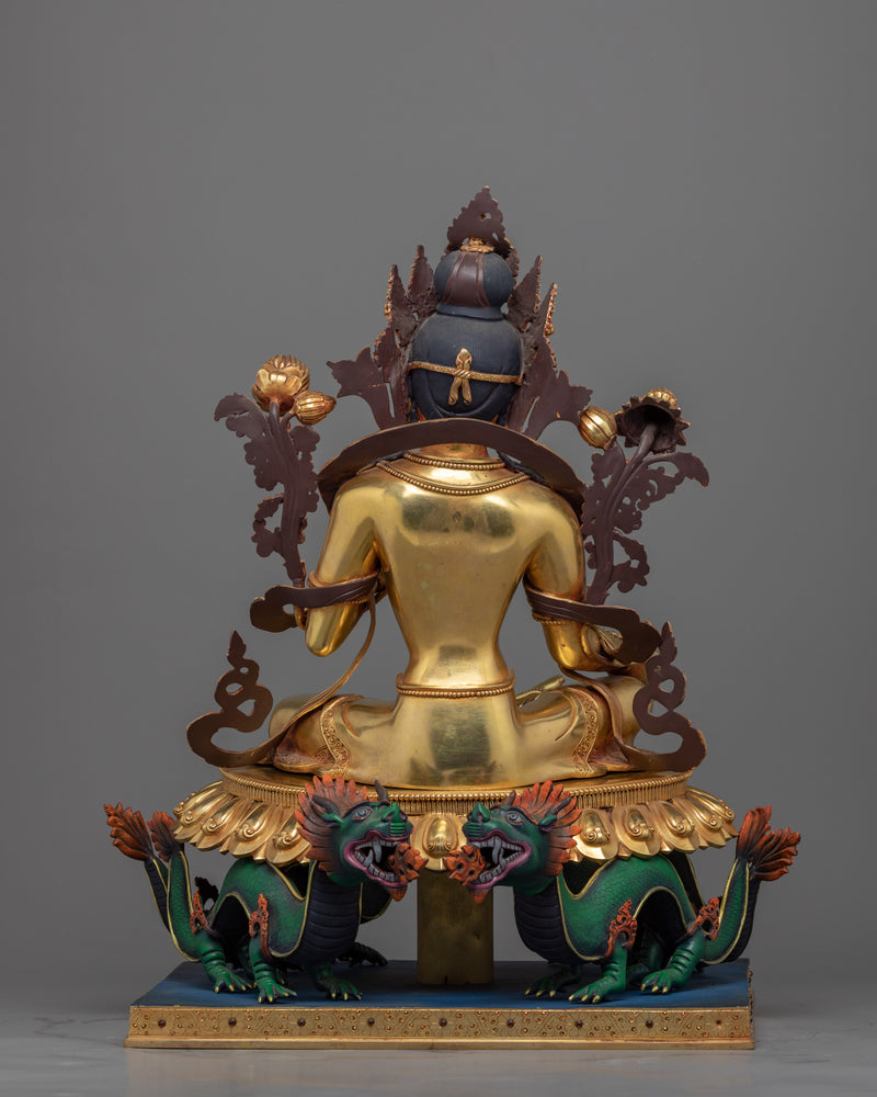 Green Tara Bodhisattva Statue for Prosperity | Female Bodhisattva Sculpture