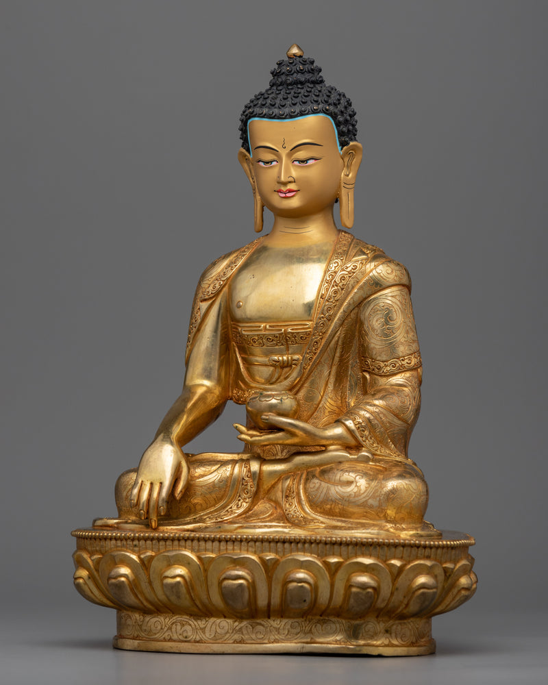 Buddha Shakyamuni Sculpture | Traditional Handcrafted Buddhist Statue