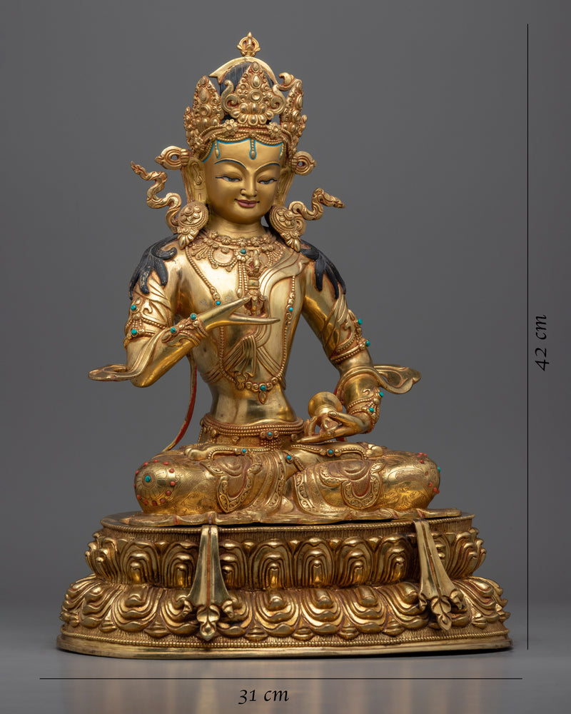 Bodhisattva Vajrasattva Sculpture for Meditation | Handmade in Nepal, Himalayan Buddhist Art