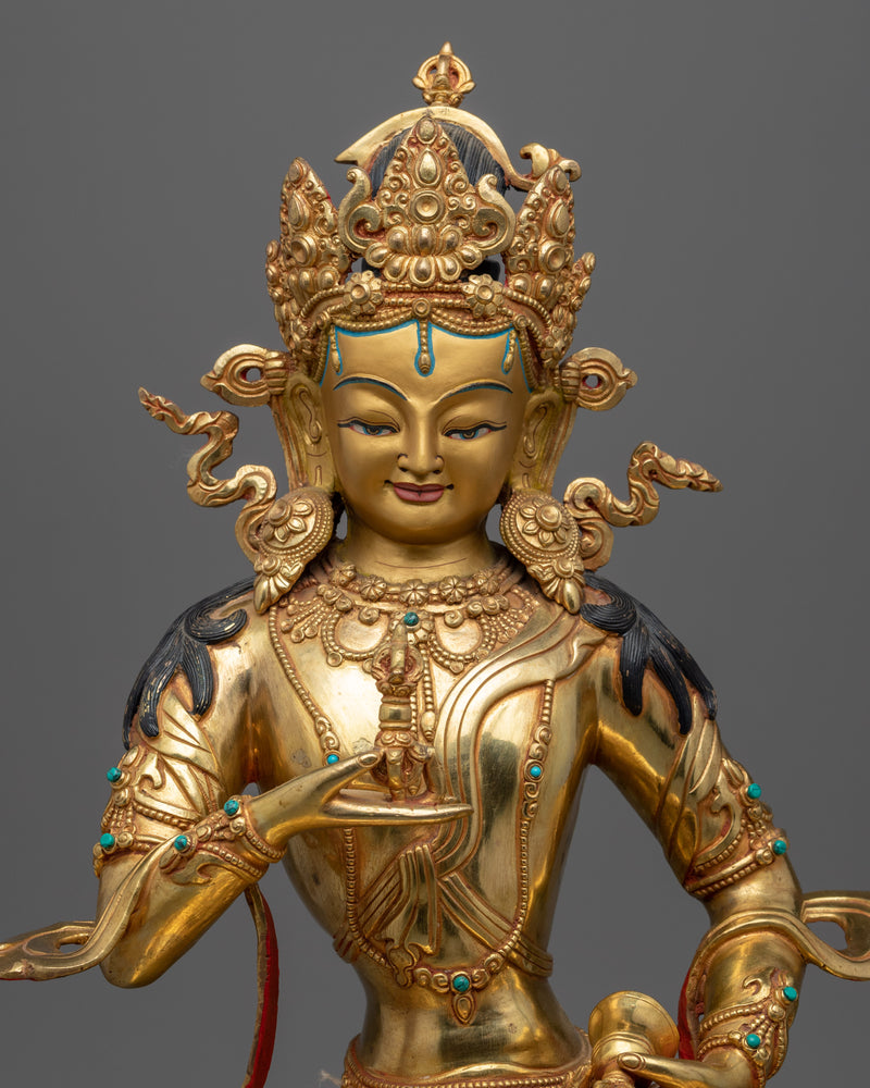 Bodhisattva Vajrasattva Sculpture for Meditation | Handmade in Nepal, Himalayan Buddhist Art