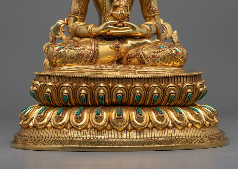 Amitayus Buddha Hand Carved Statue | The Buddha of Endless of Life