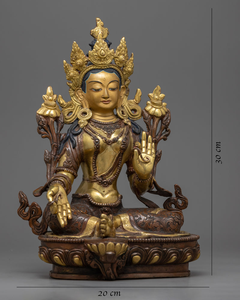 Green Tara Bodhisattva Statue | Female Bodhisattva of Wisdom and Compassion