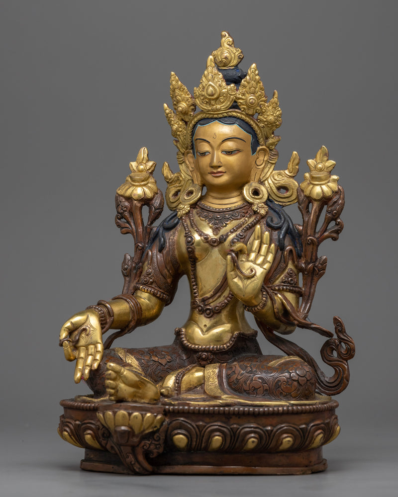 Green Tara Bodhisattva Statue | Female Bodhisattva of Wisdom and Compassion