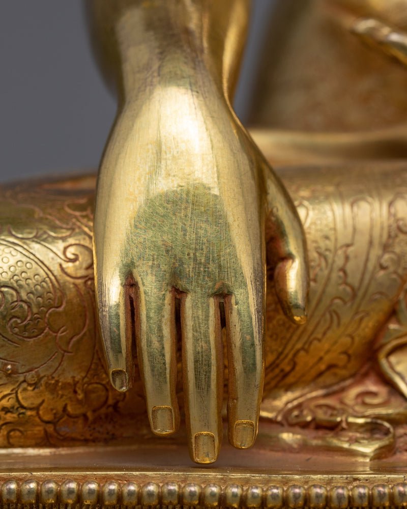 Crowned Buddha Shakyamuni Kadampa Statue | Himalayan Buddhist Art