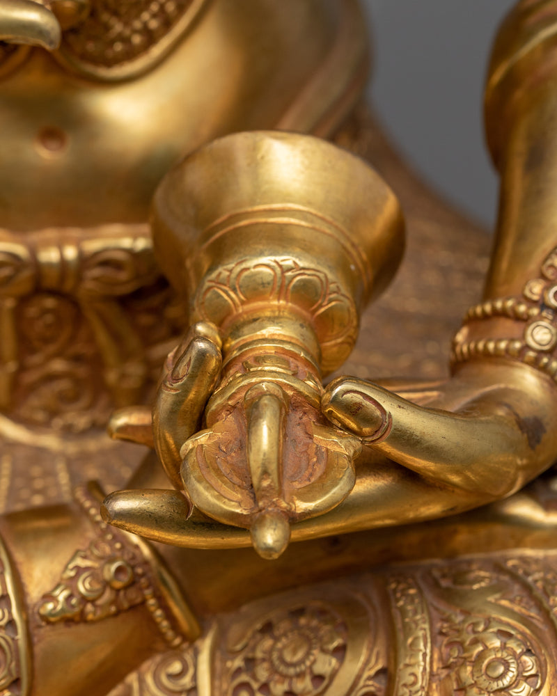 Dorje Sempa Gold Statue | Handmade 24k Gold Gilded Artwork