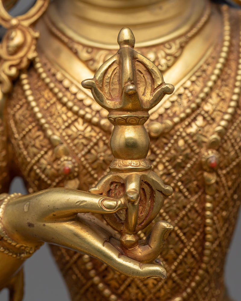 Dorje Sempa Gold Statue | Handmade 24k Gold Gilded Artwork