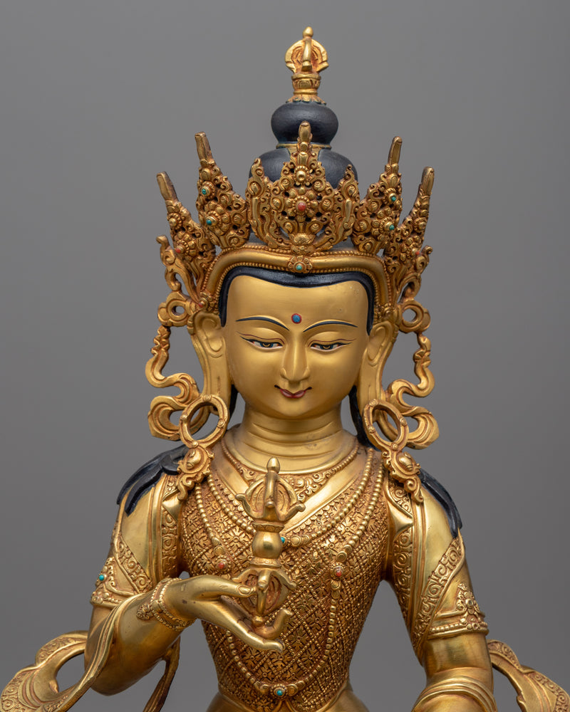 Dorje Sempa Gold Statue | Handmade 24k Gold Gilded Artwork