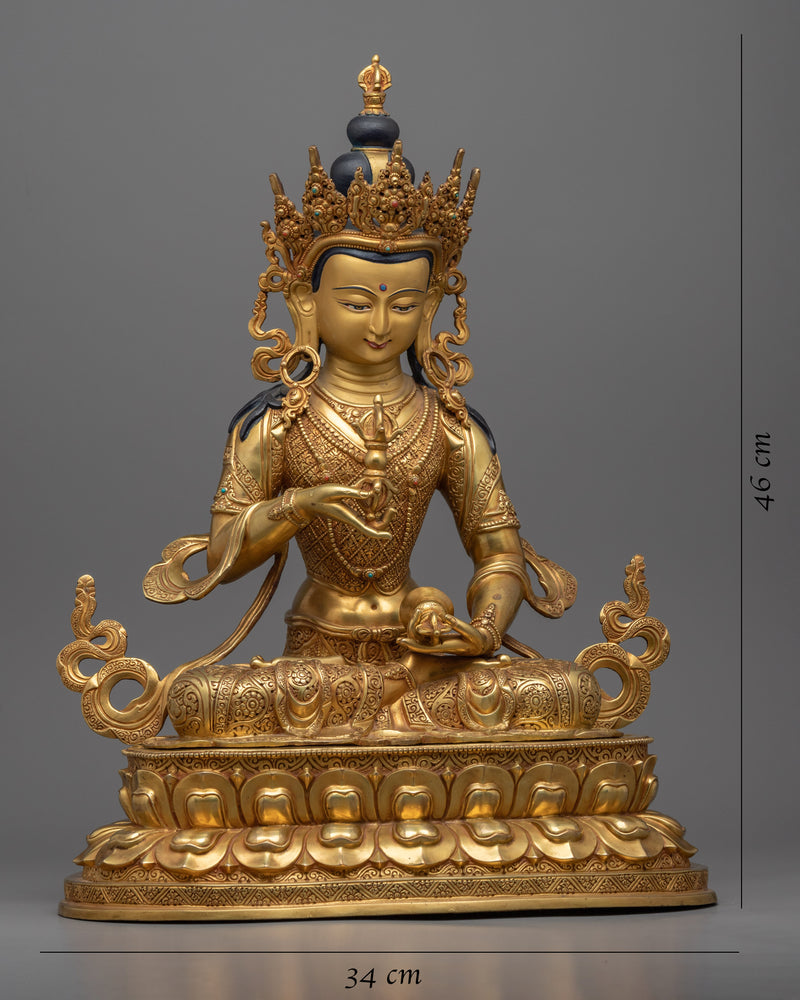 Dorje Sempa Gold Statue | Handmade 24k Gold Gilded Artwork