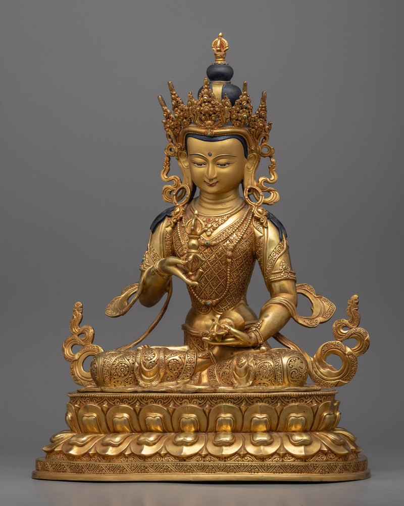 Dorje Sempa Gold Statue | Handmade 24k Gold Gilded Artwork