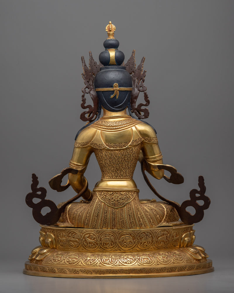 Dorje Sempa Gold Statue | Handmade 24k Gold Gilded Artwork