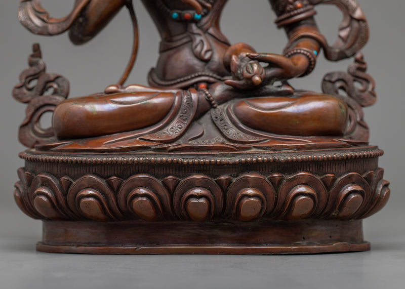 Bodhisattva Vajrasattva Sculpture | Traditional Handmade Buddhist Sculpture for Meditation