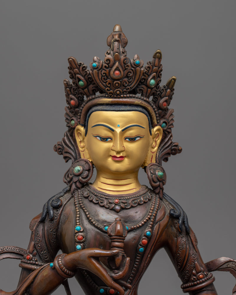 Bodhisattva Vajrasattva Sculpture | Traditional Handmade Buddhist Sculpture for Meditation