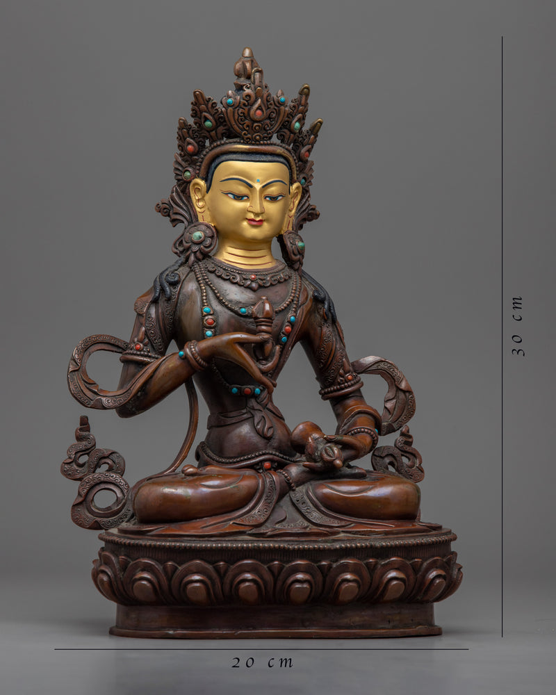 Bodhisattva Vajrasattva Sculpture | Traditional Handmade Buddhist Sculpture for Meditation