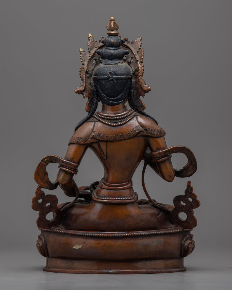 Bodhisattva Vajrasattva Sculpture | Traditional Handmade Buddhist Sculpture for Meditation