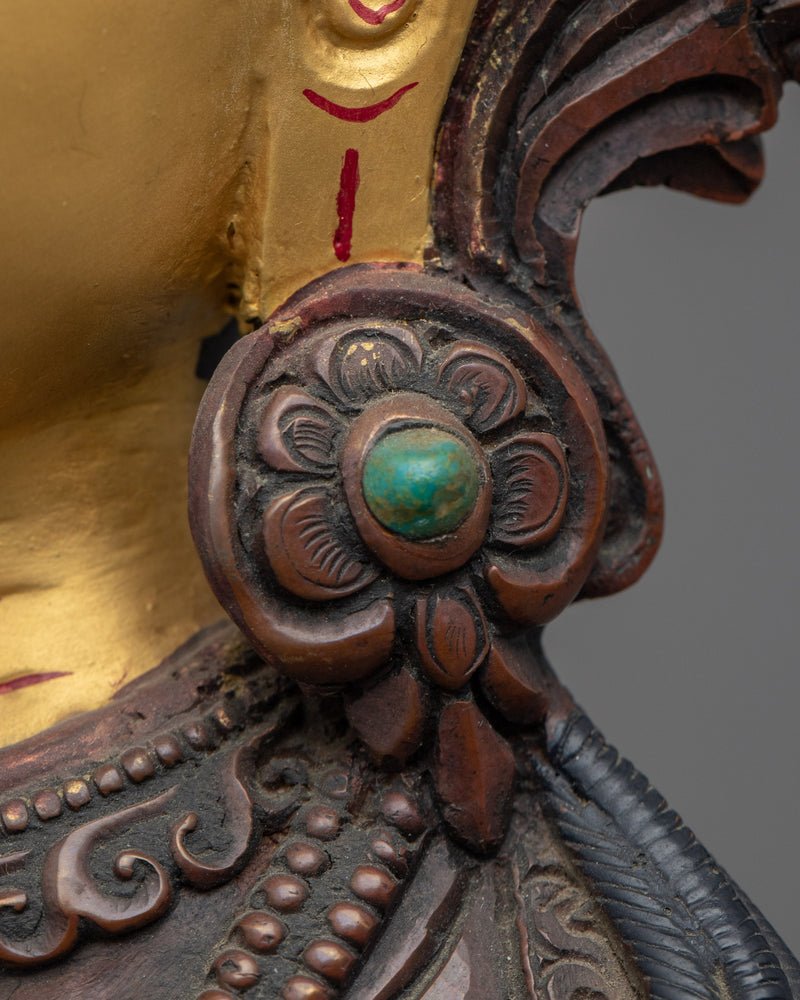 Bodhisattva Vajrasattva Sculpture | Traditional Handmade Buddhist Sculpture for Meditation