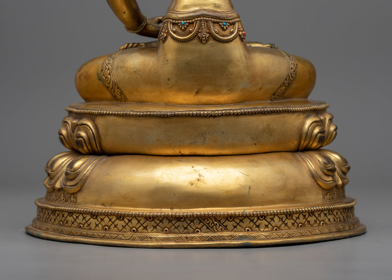 Bodhisattva Vajrasattva Handmade Sculpture | Traditional Buddhist Arta