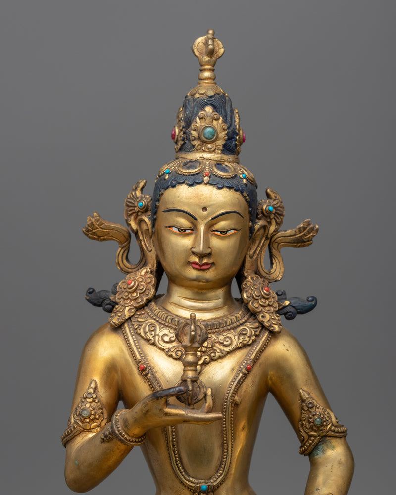 Bodhisattva Vajrasattva Handmade Sculpture | Traditional Buddhist Arta