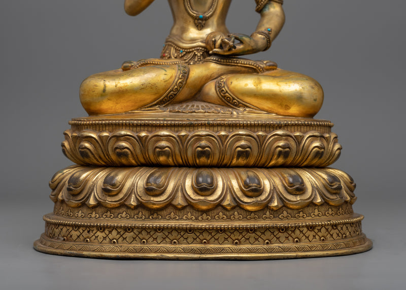 Bodhisattva Vajrasattva Handmade Sculpture | Traditional Buddhist Arta