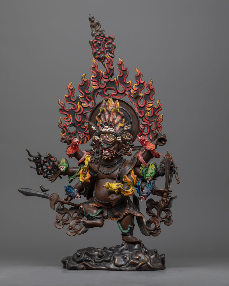 Oxidized Copper Ucchusma Statue |  Great Strength Furious Diamond Ucchuṣma