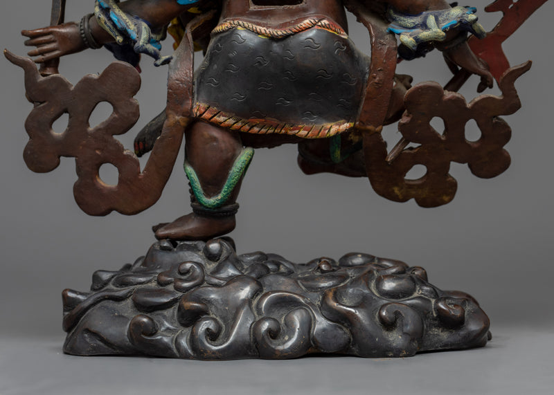 Oxidized Copper Ucchusma Statue |  Great Strength Furious Diamond Ucchuṣma