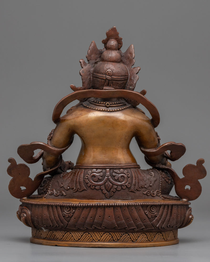 Dzambhala Empowerment Sculpture | Buddhist Deity of Wealth Statue